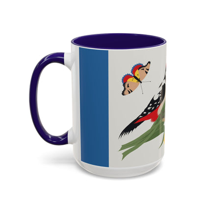 Woodpecker & Tulip Colorful Mugs – Vibrant Spring & Bold Beauty