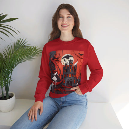 Halloween Night Scene Unisex Heavy Blend™ Crewneck Sweatshirt