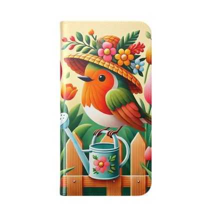🌷🐦 The Little Garden Tender Flip Case – Sunshine, Care & Storybook Charm