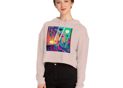 Dance of the Skeleton Ballerinas Women’s Cropped Hooded Sweatshirt