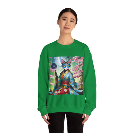 Cyberpunk Geisha Unisex Heavy Blend™ Crewneck Sweatshirt