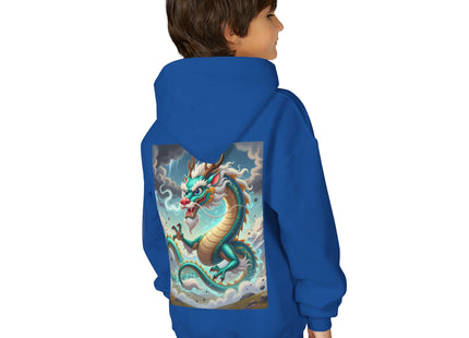 Tibetan Dragon in Battle Youth Heavy Blend Hooded Sweatshirt