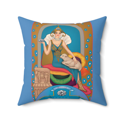 April & Diamond (from the Gem Series) by Sofia Chiostri Spun Polyester Square Pillow