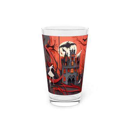 Halloween Night Scene Glass, 16oz