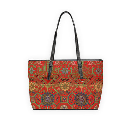Japanese Fan Pattern by G.A. Audsley PU Leather Shoulder Bag