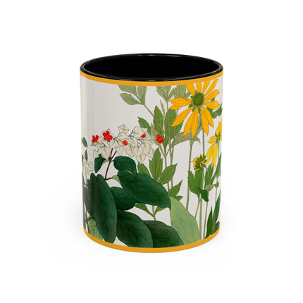 Clerodendrum & Rudbeckia Flower by Tanigami Kônan Colorful Mugs (11oz, 15oz)