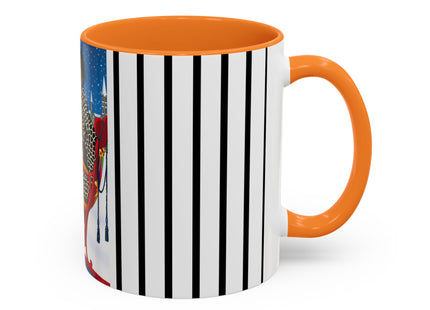Elegant Winter Woman in Sleigh Colorful Mugs (11oz, 15oz)