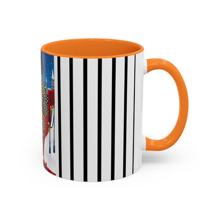 Elegant Winter Woman in Sleigh Colorful Mugs (11oz, 15oz)
