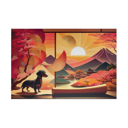Dachshund's Sunset Artistry Puzzle (110, 252, 520, 1014-piece)