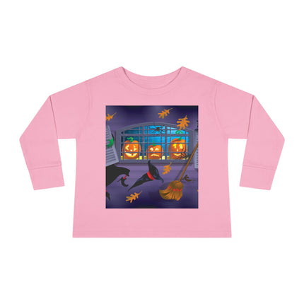 Whimsical Halloween Mischief Toddler Long Sleeve Tee