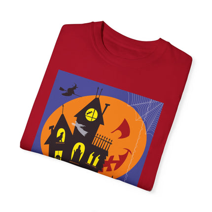 Halloween Night at the Haunted House Unisex Garment-Dyed T-shirt