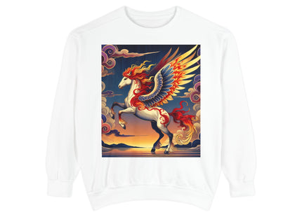 Flame-Winged Horse at Sunset Sweatshirt