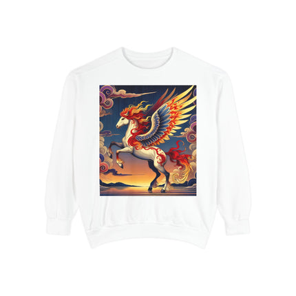 Flame-Winged Horse at Sunset Sweatshirt