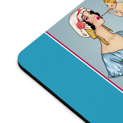 The Enchanting Painter: A Fairy's Artistic Touch Mouse Pad, Round and Rectangle