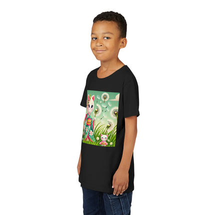 Geisha Kitten and the Dandelion Wish Youth Short Sleeve Tee