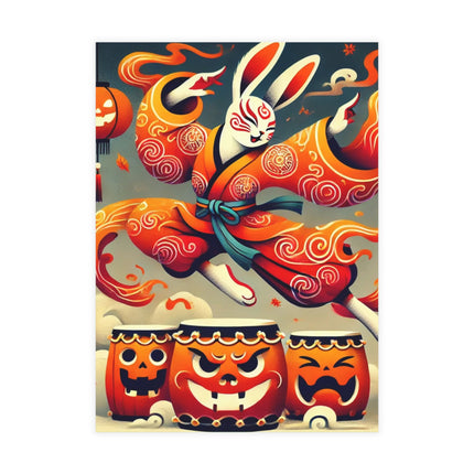 Jack-O’-Lantern Drums & The Kabuki Rabbit Postcards (envelopes included) - Bundles of 10, 30, 50 Pieces