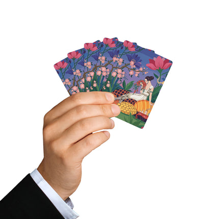 🌸☕ The Garden Of Quiet Reverie Playing Cards – Art Deco Garden Serenity