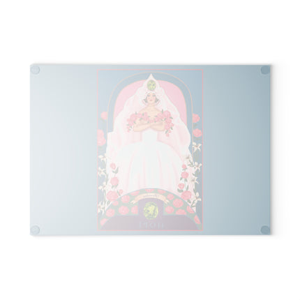 August & Peridot Zodiac Glass Cutting Board