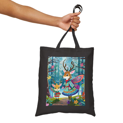 Enchanted Encounter Cotton Canvas Tote Bag
