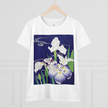 Irises by Kogyo Tsukioka Women's Midweight Cotton Tee