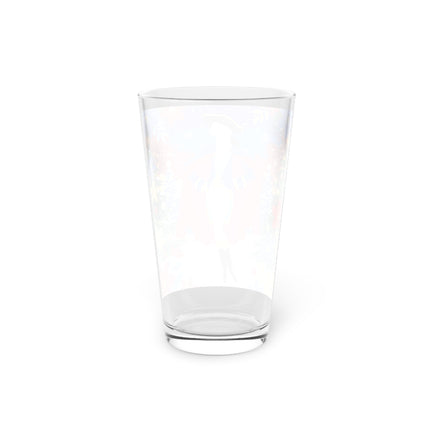 🎭❄️ The Christmas Masquerade Lady Pint Glass – Art Deco Holiday Fantasy