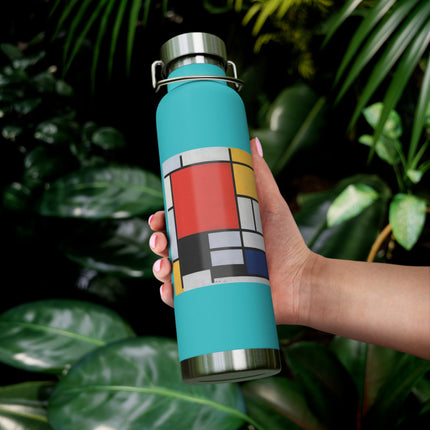 Composition with Red, Yellow, Blue, and Black by Piet Mondrian Copper Vacuum Insulated Bottle, 22oz