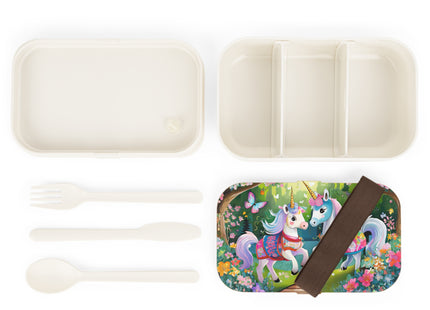 Baby Unicorns and Fluttering Butterflies Bento Lunch Box