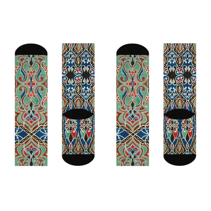 Arabian Ornament by Elizabeth A. Nedwill Cushioned Crew Socks