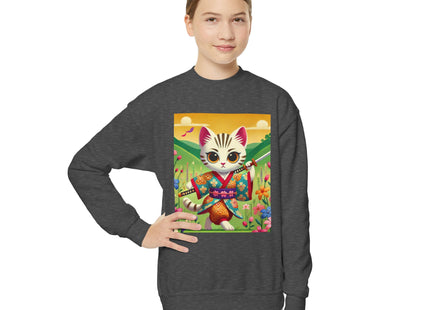 Samurai Kitten Youth Crewneck Sweatshirt