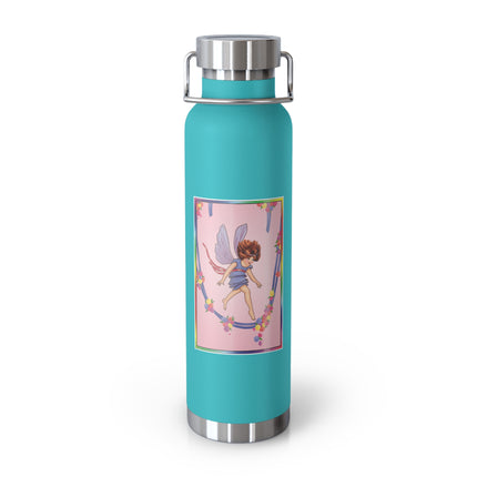 A Playful Fairy Jumps Rope Copper Vacuum Insulated Bottle, 22 oz