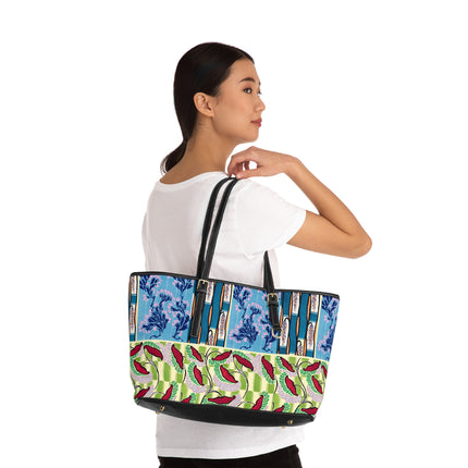 Floral Pattern by Emile-Alain Séguy PU Leather Shoulder Bag