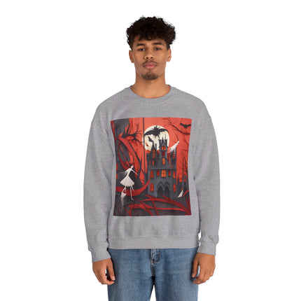 Halloween Night Scene Unisex Heavy Blend™ Crewneck Sweatshirt