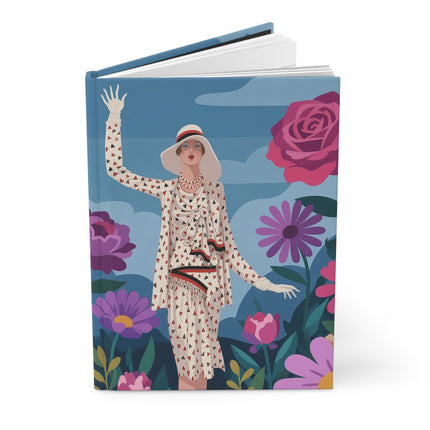 🌹✨ The Lady Of The Modern Garden Hardcover Journal – Art Deco Fashion Illustration