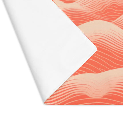 Hues of Orange and Beige Wave Pattern Placemat, 1pc