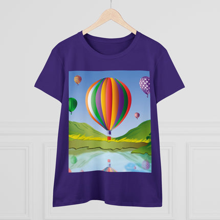 Colorful Heights Women's Midweight Cotton Tee