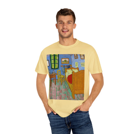 The Bedroom by Vincent van Gogh Unisex Garment-Dyed T-shirt