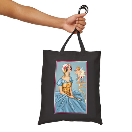 The Enchanting Painter: A Fairy's Artistic Touch Cotton Canvas Tote Bag