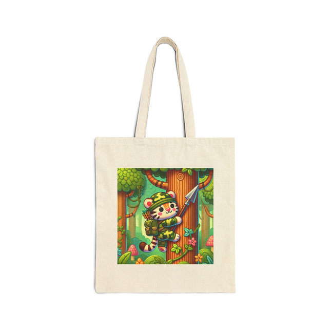 Stealthy Stripes Cotton Canvas Tote Bag