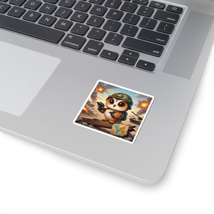 🦉🌟 The Owl on the Front Lines Kiss-Cut Sticker – Courage & Quiet Strength