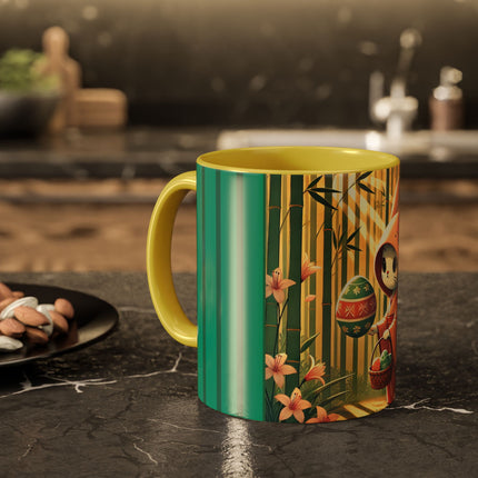Geisha Kitten’s Easter Stroll Colorful Mugs (11oz, 15oz)