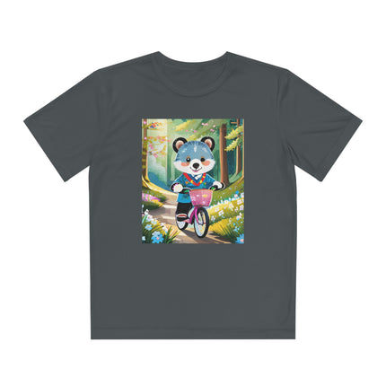 Furry Cyclist Youth Competitor Tee – Woodland Adventure & Playful Charm
