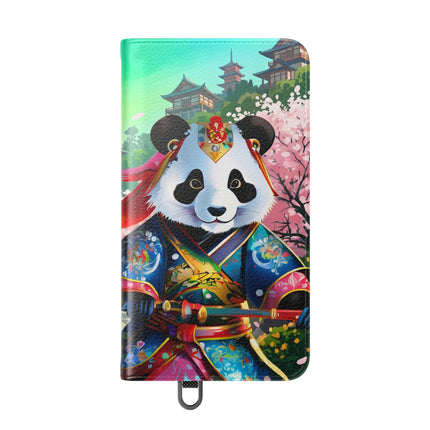 🦊⚔️ Cyberpunk Panda Samurai Flip Case – Futuristic Honor & Kitsune Spirit