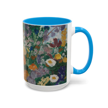 Flowers on the Mountain by August Babberger Colorful Mugs (11oz, 15oz)