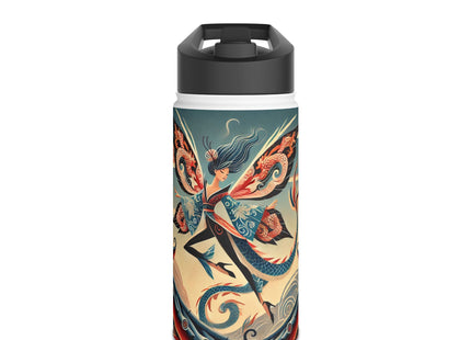 Dragon Fairy of the Temple Stainless Steel Water Bottle, Standard Lid