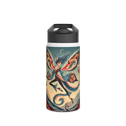 Dragon Fairy of the Temple Stainless Steel Water Bottle, Standard Lid