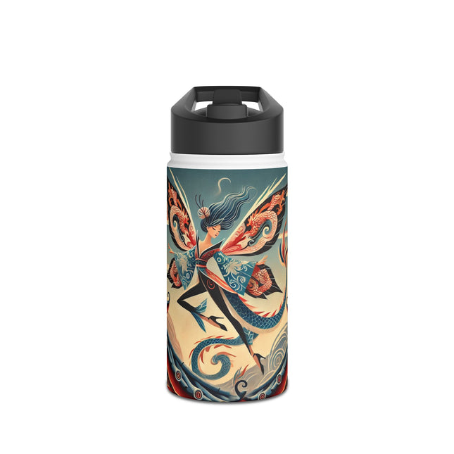 Dragon Fairy of the Temple Stainless Steel Water Bottle, Standard Lid