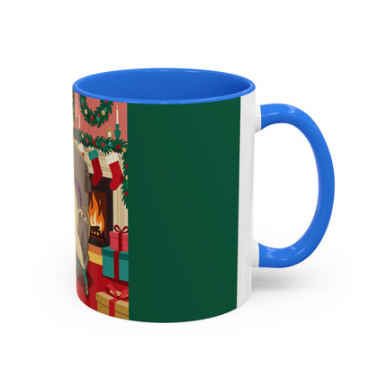 🖤🔥 The Lady Of The Christmas Hearth Colorful Mug – Art Deco Holiday Elegance