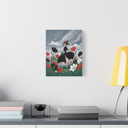 🌧️🌺 The Stormy Flower Walk Placemat – Art Deco Floral Fashion