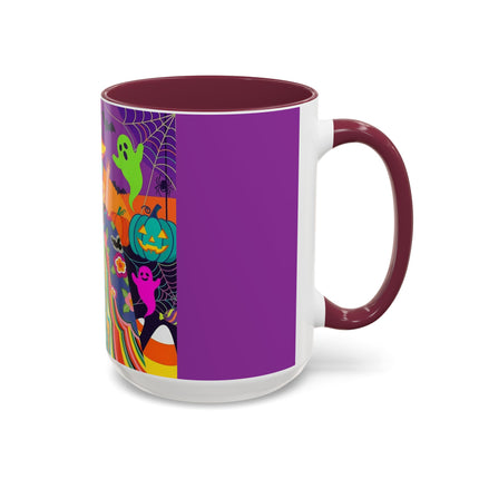 🌈👻 The Rainbow Ghost Masquerade Colorful Mug – Colorful Halloween Charm
