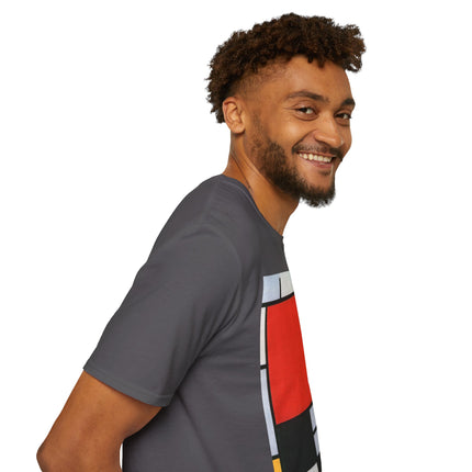 Composition with Red, Yellow, Blue, and Black Softstyle T-Shirt